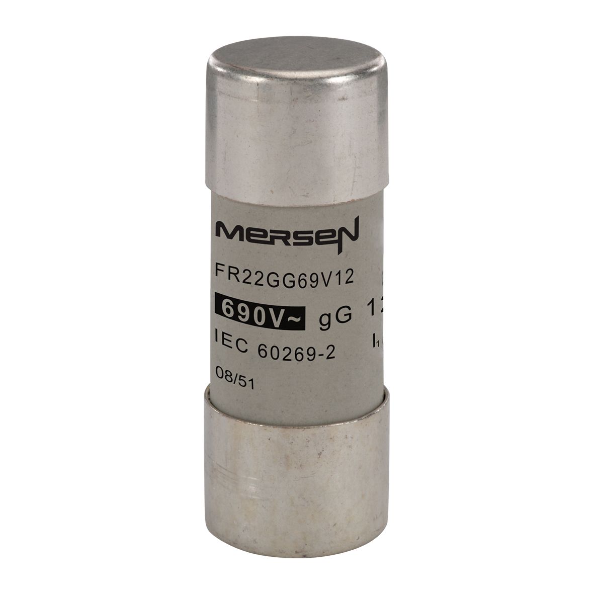 J201304 - Cylindrical fuse-link gG 690VAC 22.2x58, 12A